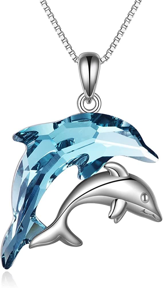 Delfinkette mit Kristall