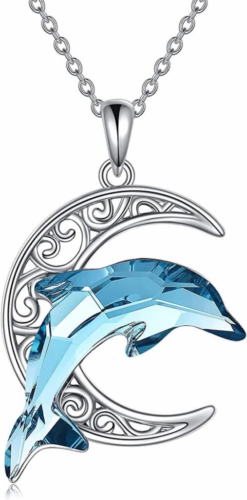 Kette mit Delfin und Mond